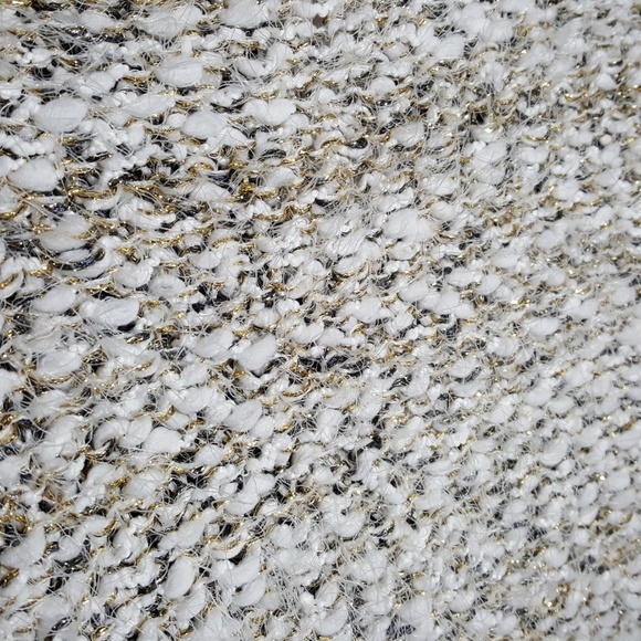 Lane Bryant Sweater White Gold Fringe 22/24 - Picture 6 of 8